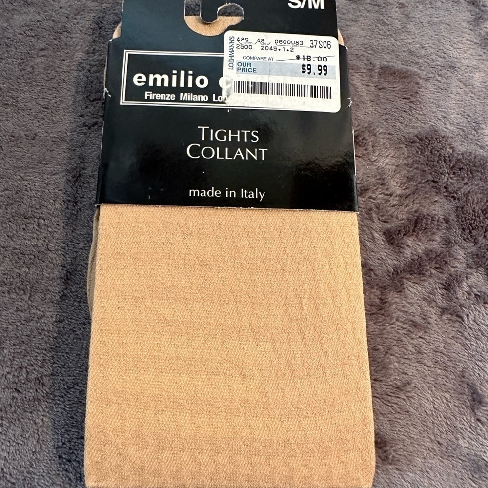 Emilio Cavallini Caramel Tights Style 2045.1.2 Made in Italy 70 Denier S/M NEW